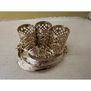 Sam Fink Lipstick Holder | Ornate Filagree Stand | Paris Apartment Boudoir